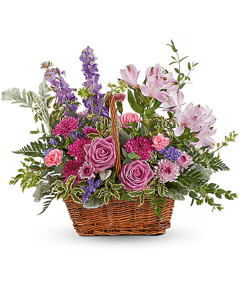 Teleflora's Lavender Meadow Basket Bouquet